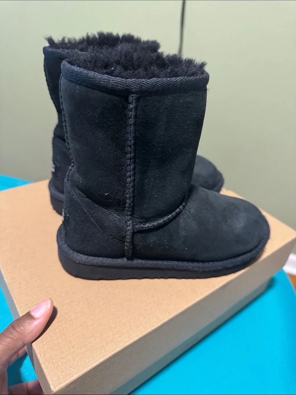 UGG Black Short  Suede Boots